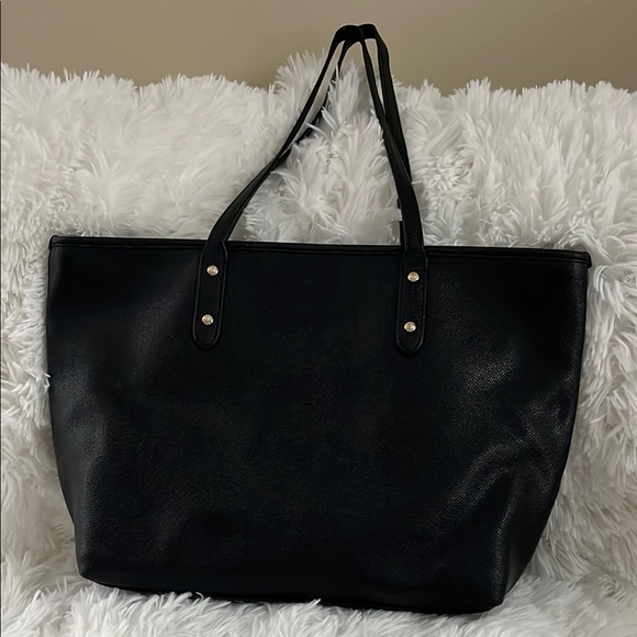 Coach Black Leather Tote Bag - Picture 2 of 7